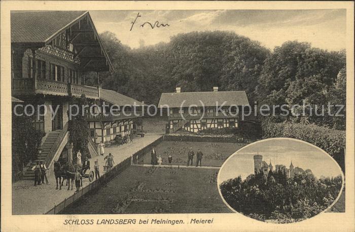 Meiningen Thueringen Meierei Burg Landsberg Feldpost Bahnpos
