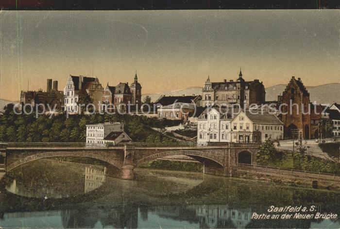 Saalfeld Saale Partie an der neuen Brücke