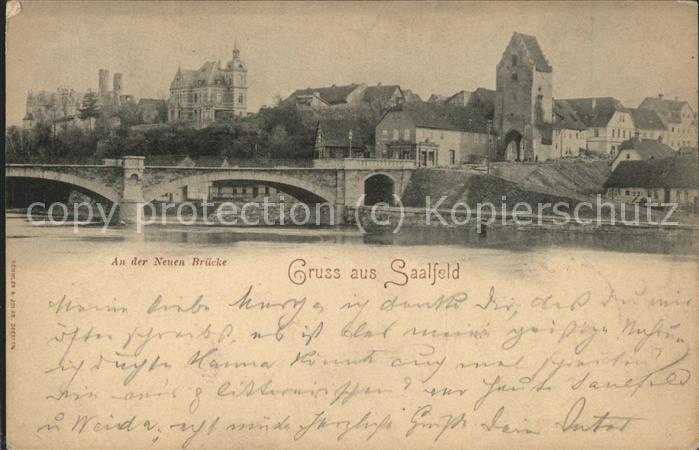 Saalfeld Saale Partie an der Neuen Brücke