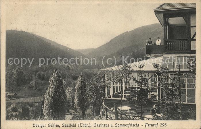 Saalfeld Saale Obstgut Gehlen Gasthaus u.Sommerfrische