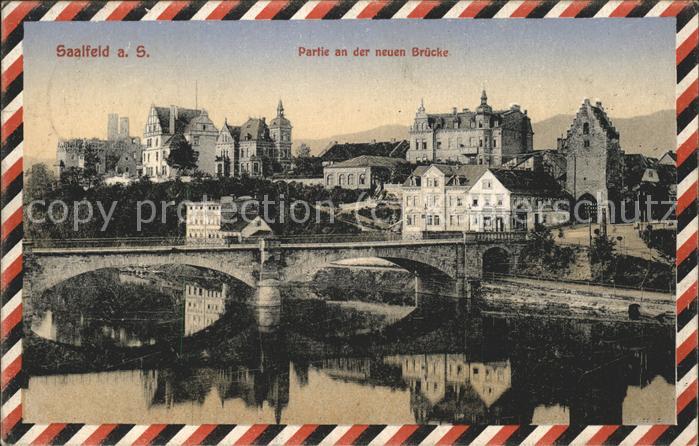 Saalfeld Saale Partie an der neuen Brücke