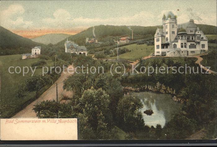 Saalfeld Saale Bad Sommerstein u.Villa Auerbach