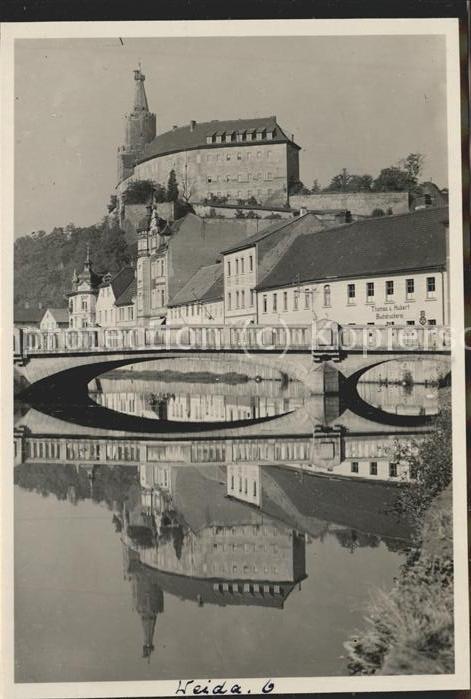 Weida Thueringen Wilhelm-Ernst-Brücke und Schloß