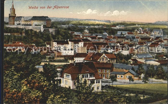 Weida Thueringen Blick von der Alpenrose