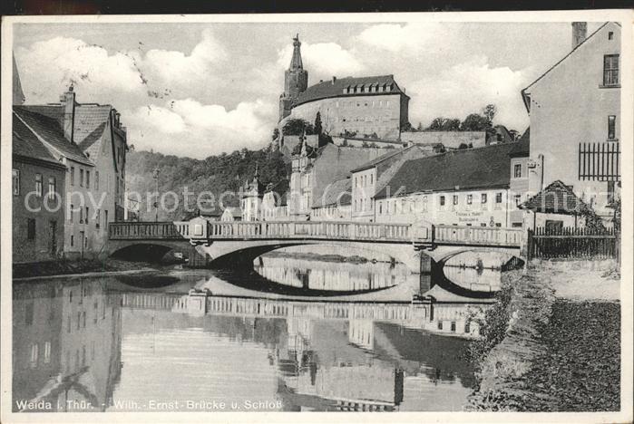 Weida Thueringen Wilhelm-Ernst-Brücke u.Schloß