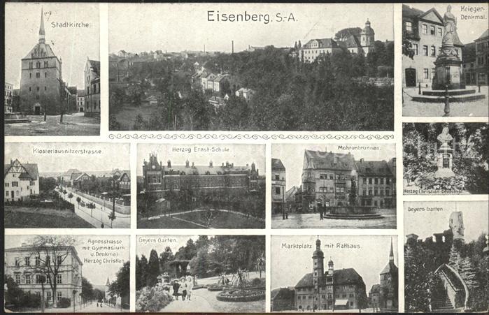 Eisenberg Thueringen Marktplatz mit Rathaus