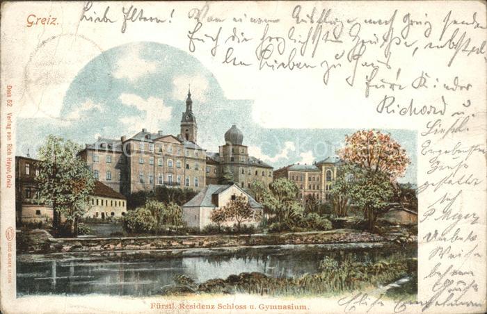 Greiz Thueringen Fürstl. Residenz Schloss Gymnasium