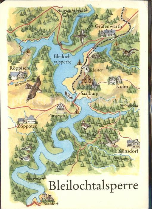 dg16087 Bleilochtalsperre Karte Kat. Schleiz Postkarten Ansichtskarten Postcards cpa ak shop