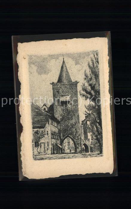 JENA  Thueringen Turm Kuenstlerkarte