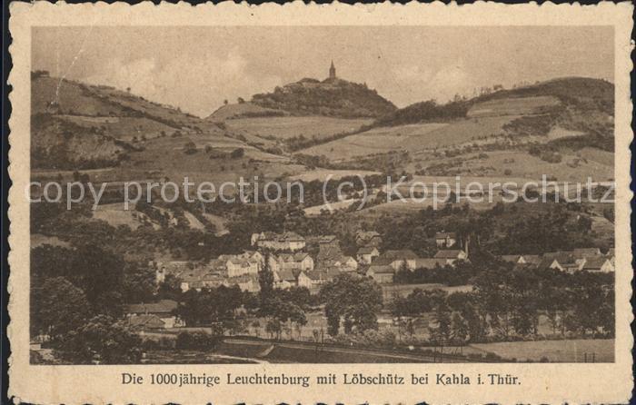 Kahla Thueringen Leuchtenburg mit Löbschütz