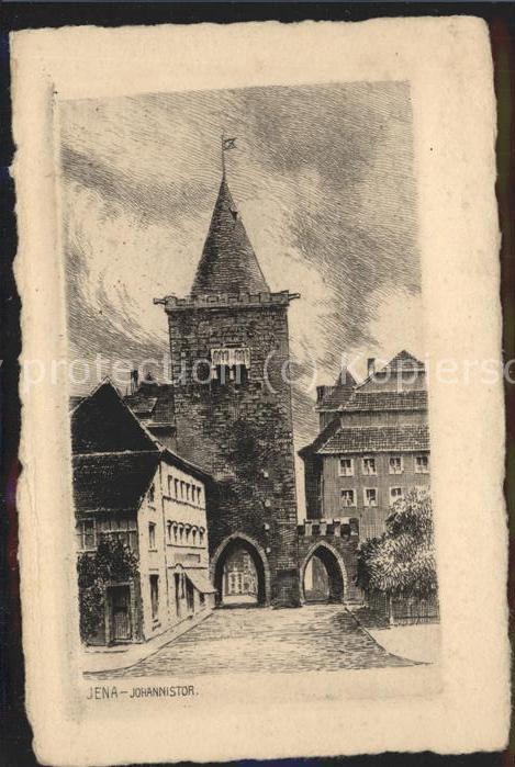 JENA  Thueringen Johannestor Kuenstlerkarte