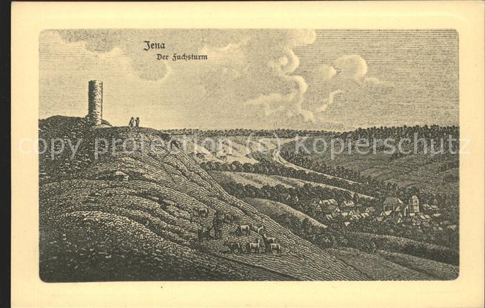 JENA  Thueringen Fuchsturm Kuenstlerkarte