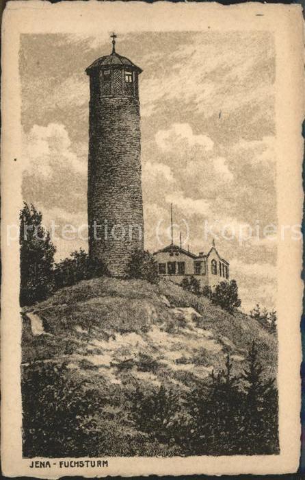 JENA  Thueringen Fuchsturm Kuenstlerkarte