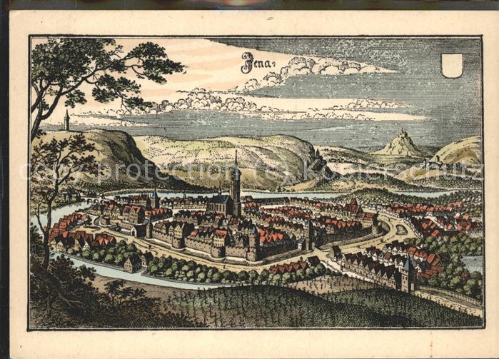 JENA  Thueringen Gesamtansicht Stich von Merian 1650