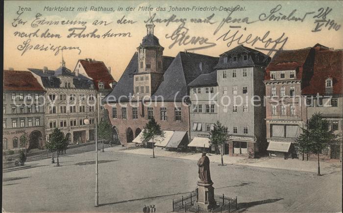 Jena Marktplatz mit Rathaus Johann Friedrich