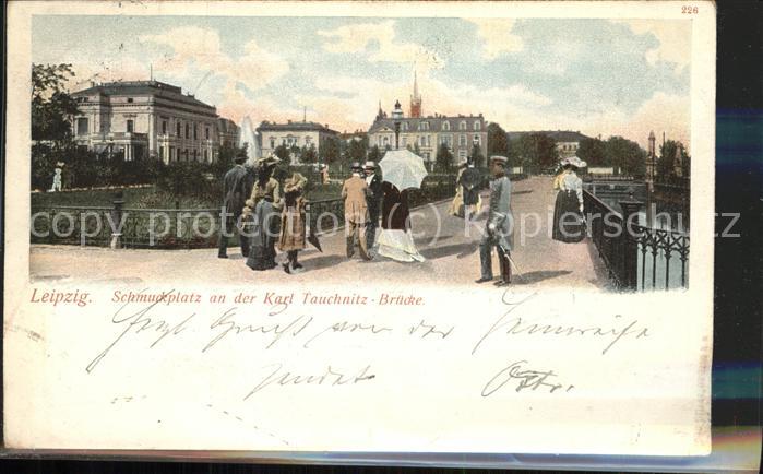 LEIPZIG Sachsen Schmuckplatz an der Karl-Tauchnitz-Bruecke