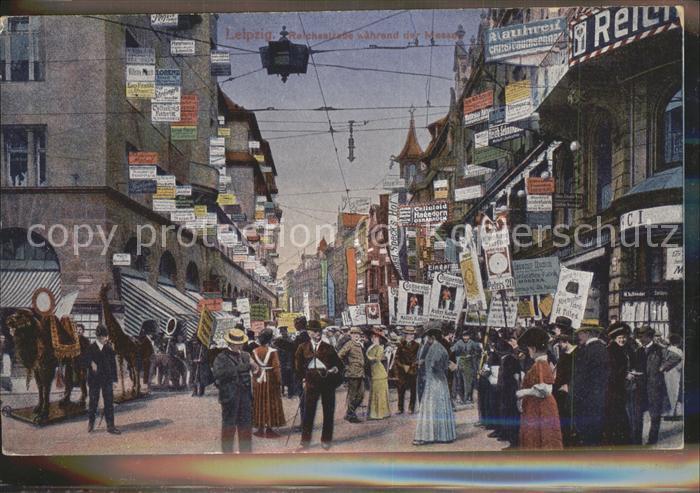 LEIPZIG Sachsen Reichsstrasse waehrend der Papiermesse