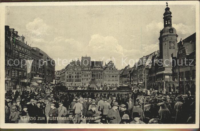 LEIPZIG Sachsen Markt waehrend der Mustermesse