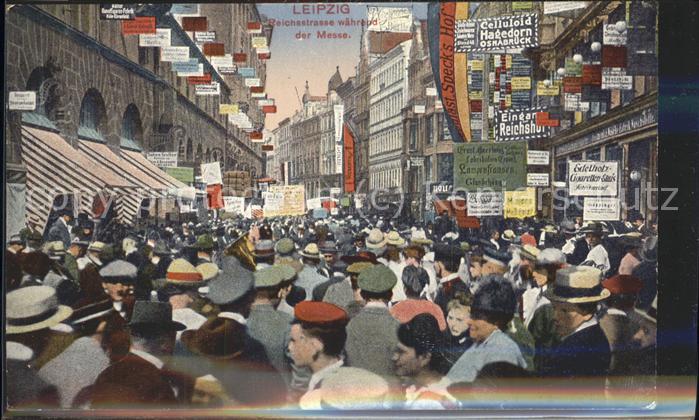 LEIPZIG Sachsen Reichsstrasse waehrend Messe