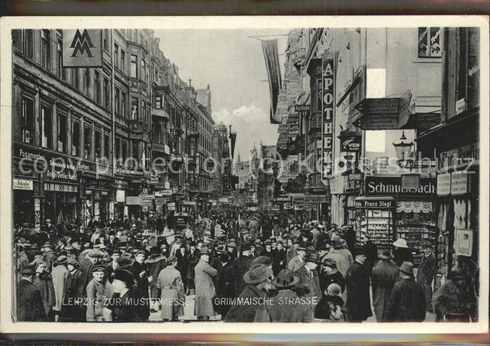 LEIPZIG Sachsen Grimmaische-Strasse waehrend der Mustermesse