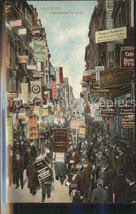 LEIPZIG Sachsen Peters-Strasse waehrend der Messe