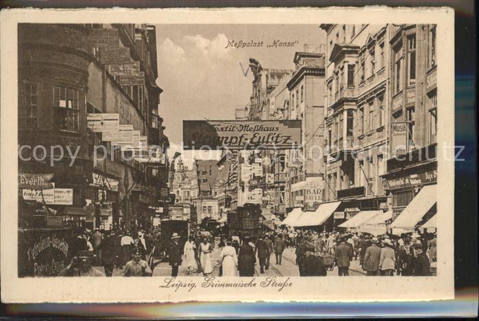 LEIPZIG Sachsen Grimmaische Strasse waehrend der Messe