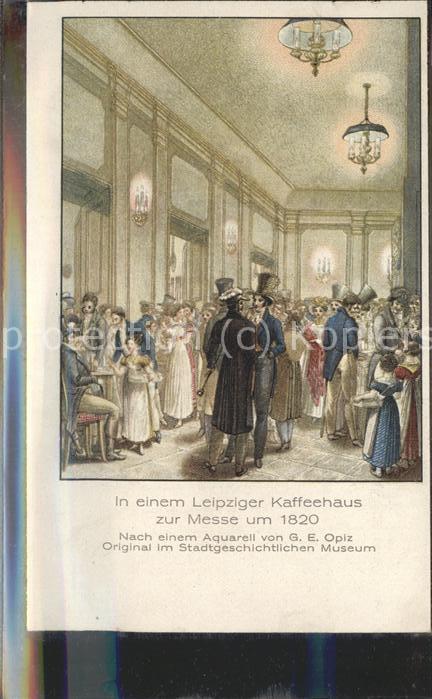 LEIPZIG Sachsen In einem Kaffeehaus zur Messe um 1820
