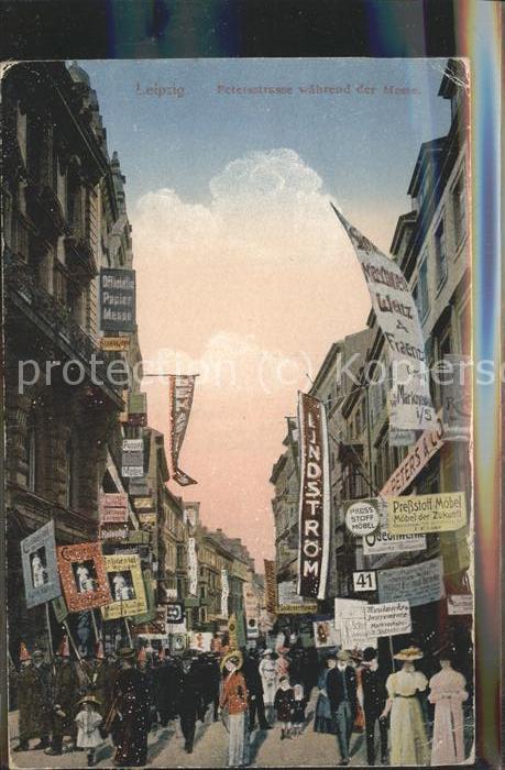 LEIPZIG Sachsen Petersstrasse waehrend der Messe