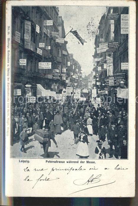 LEIPZIG Sachsen Petersstrasse waehrend der Messe