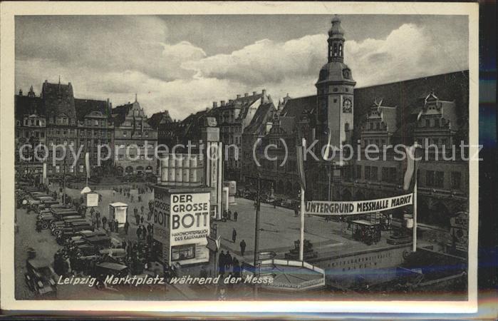 LEIPZIG Sachsen Marktplatz waehrend der Messe