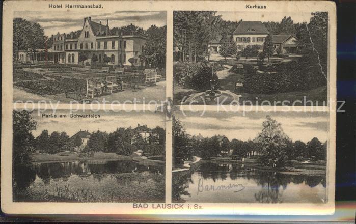 Bad Lausick Schwanteich u.Hotel Herrmannsbad