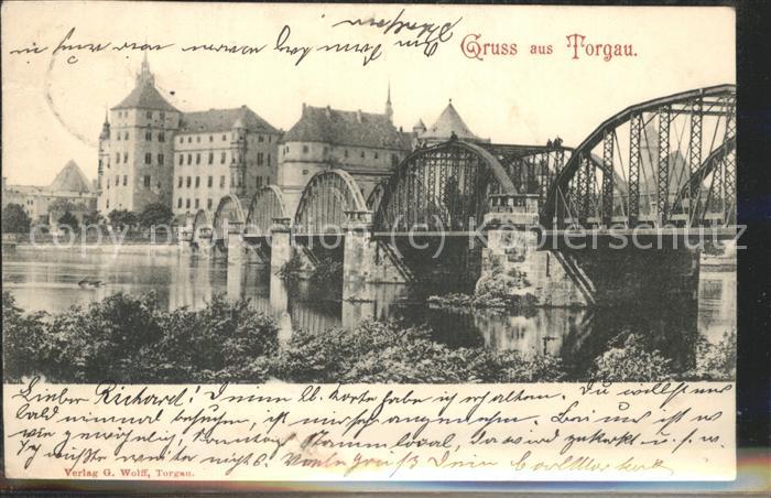 Torgau Schloss Hartenfels historische Brücke E