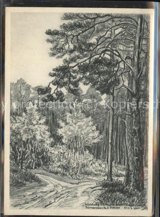 Schmannewitz Waldweg nach der toten Magd Künstlerkar