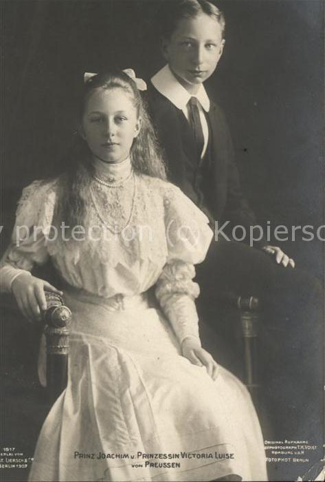 Adel Preussen Prinz Joachim Prinzessin Victoria Luise