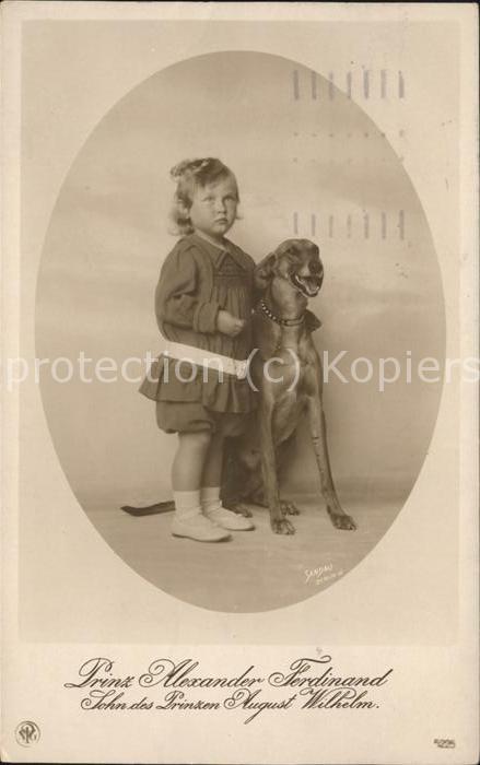 Adel Preussen Prinz Alexander Ferdinand Hund