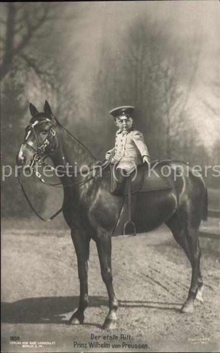Adel Preussen Prinz Wilhelm Pferd