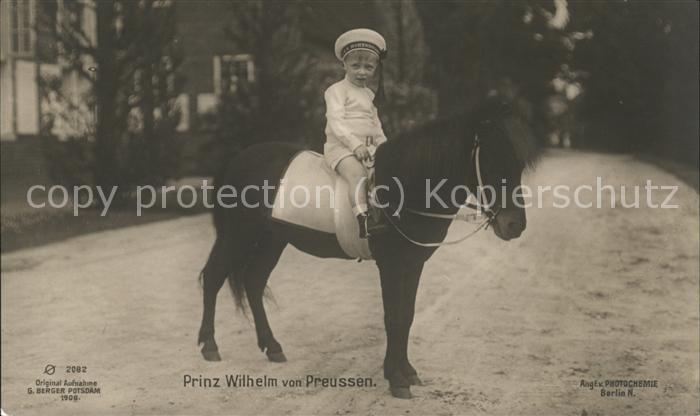 Adel Preussen Prinz Wilhelm Pferd
