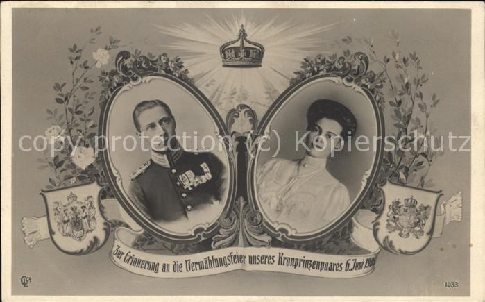 Adel Preussen Kronprinzenpaar Vermählungsfeier