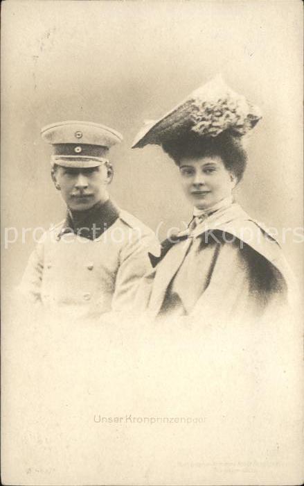 Adel Preussen Kronprinzenpaar Wilhelm Cecilie
