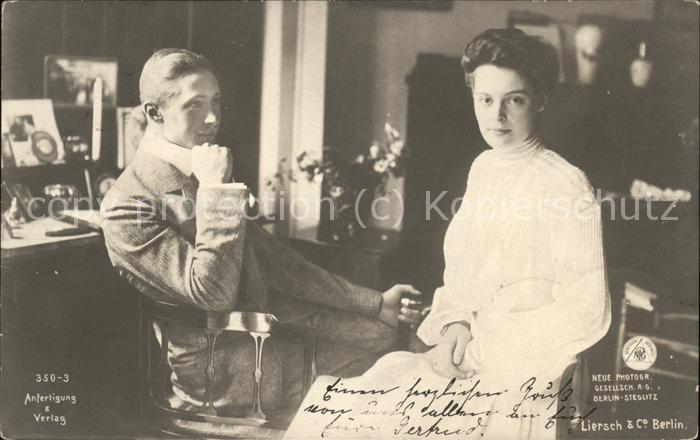 Adel Preussen Kronprinzenpaar Wilhelm Cecilie