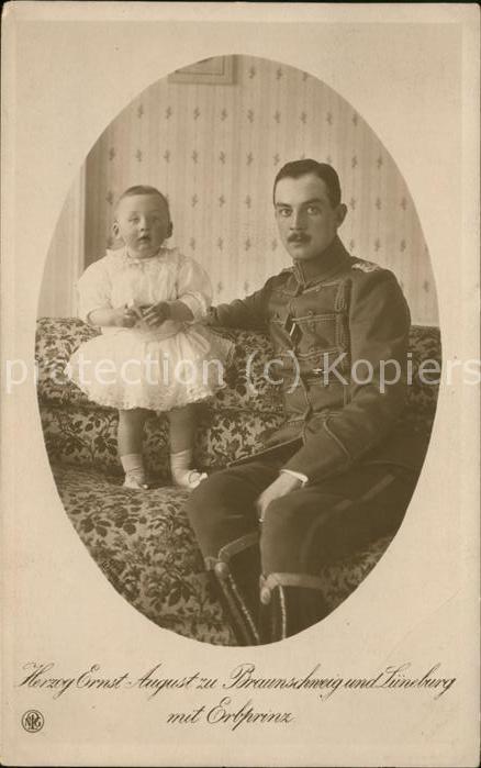 Adel Braunschweig Herzog Ernst August mit Erbprinz