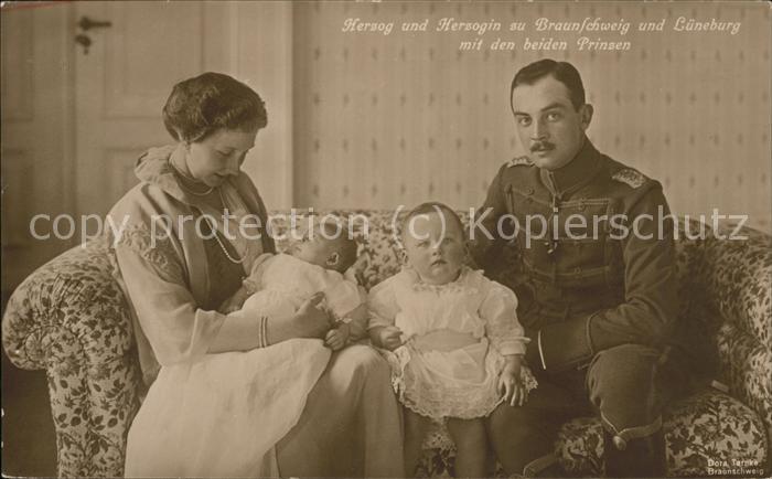 Adel Braunschweig Herzog Herzogin mit Prinzen
