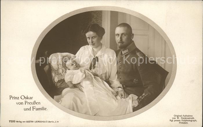 Adel Preussen Prinz Oskar und Familie
