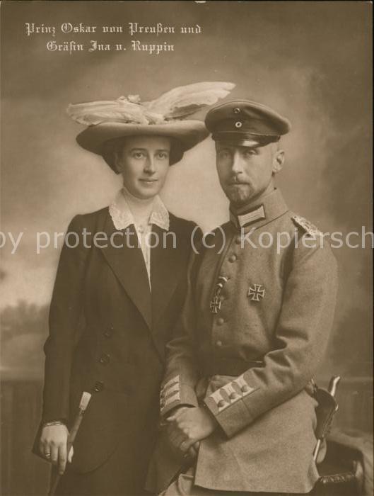 Adel Preussen Prinz Oskar Gräfin Ina von Ruppin