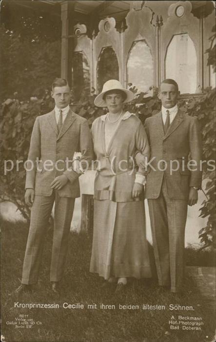 Adel Preussen Kronprinzessin Cecilie