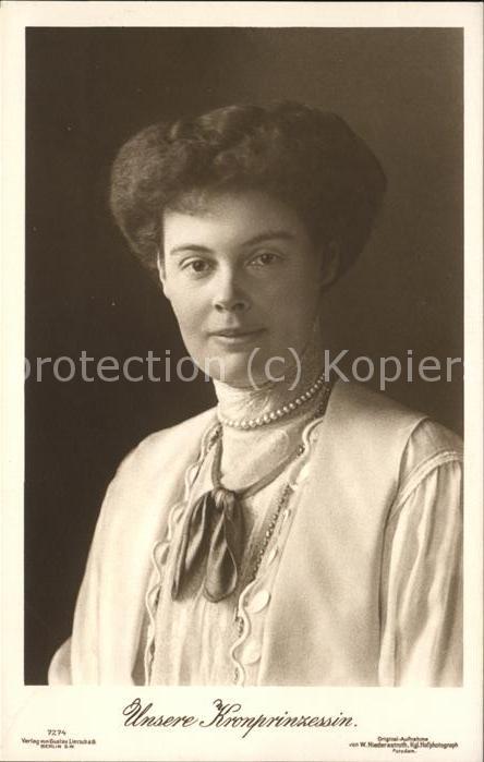 Adel Preussen Kronprinzessin Cecilie Verlag-Liersch N