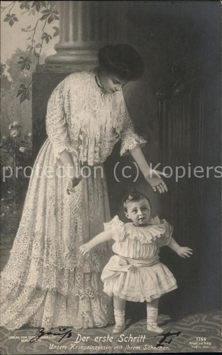 Adel Preussen Kronprinzessin Cecilie mit Sohn Verlag-
