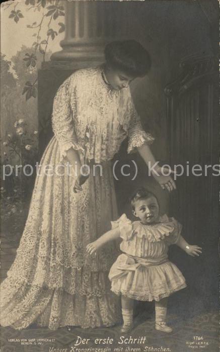 Adel Preussen Kronprinzessin Cecilie mit Sohn Der ers