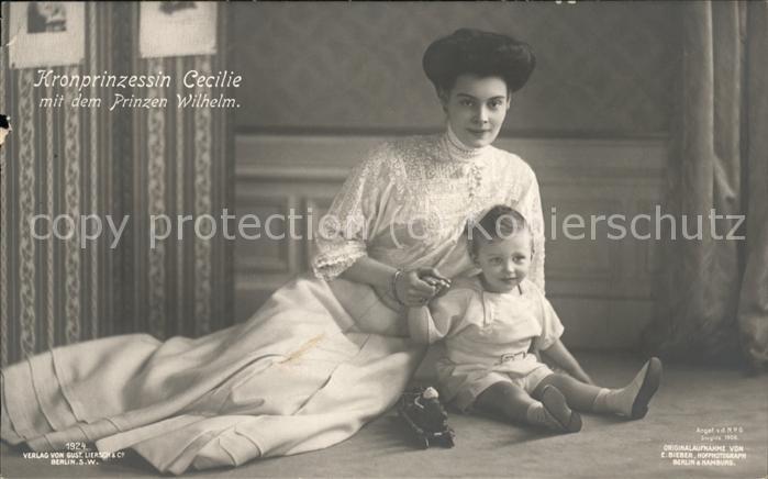 Adel Preussen Kronprinzzesin Cecilie Prinz Wilhelm