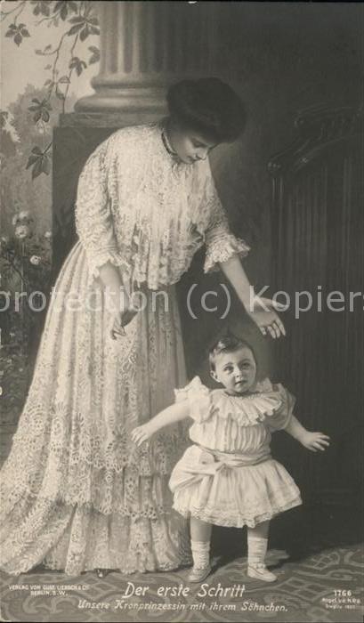 Adel Preussen Kronprinzessin Cecilie mit Sohn Der ers